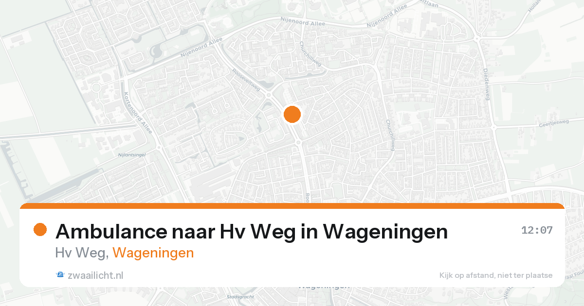 Ambulance naar Hv Weg in Wageningen — 25 aug 2026