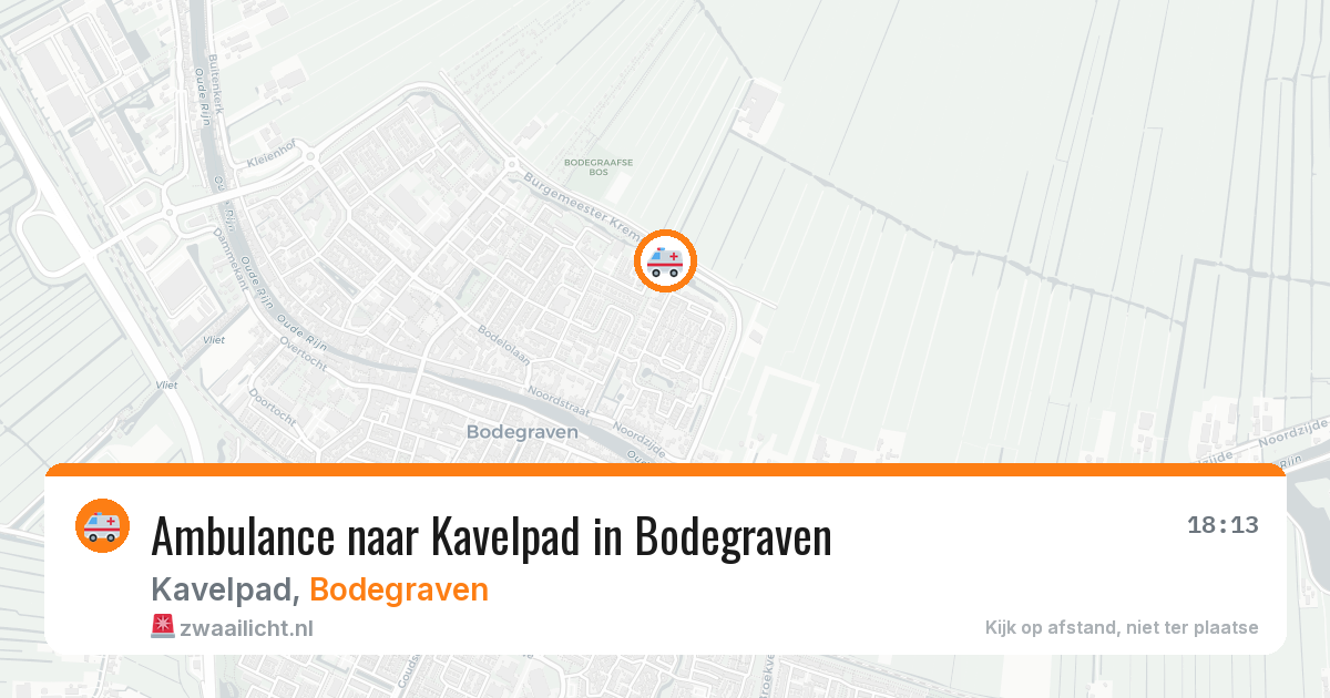 Ambulance naar Kavelpad in Bodegraven — 13 jun 2026