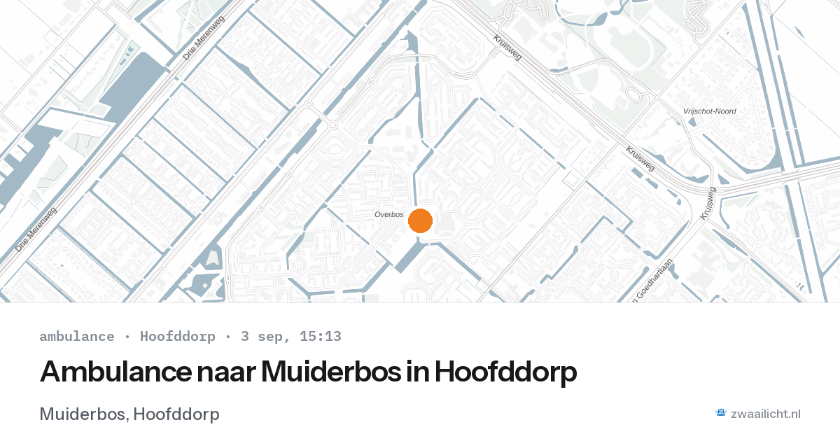 Ambulance naar Muiderbos in Hoofddorp — 3 sep 2026