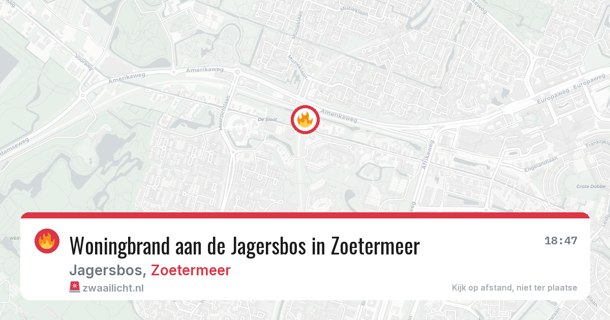 Woningbrand aan de Jagersbos in Zoetermeer — 11 apr 2026