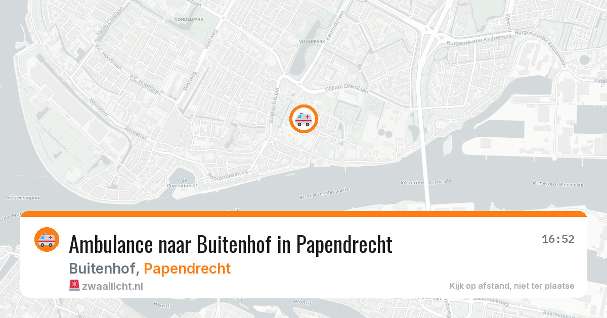 Ambulance naar Buitenhof in Papendrecht — 19 jul 2026