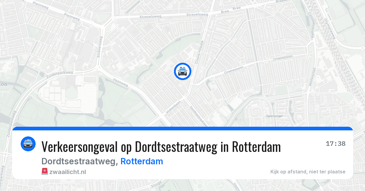 Verkeersongeval op Dordtsestraatweg in Rotterdam — 31 jul 2026