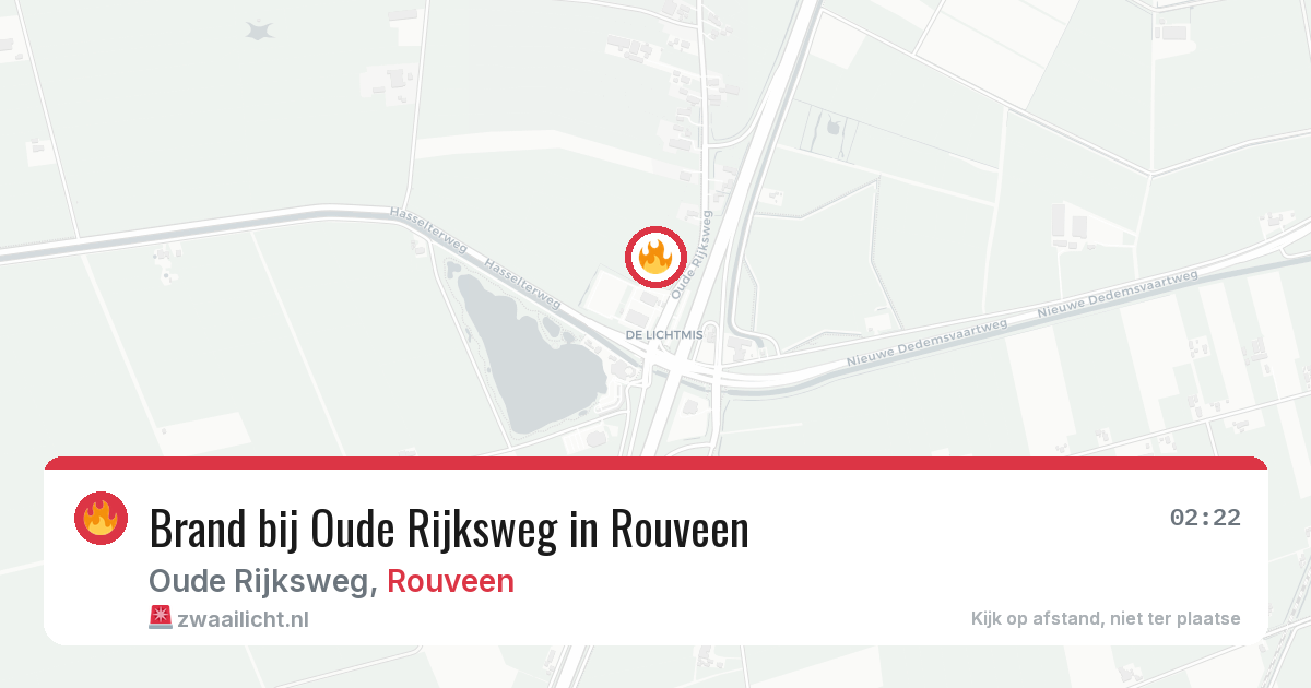 Brand bij Oude Rijksweg in Rouveen — 2 apr 2026