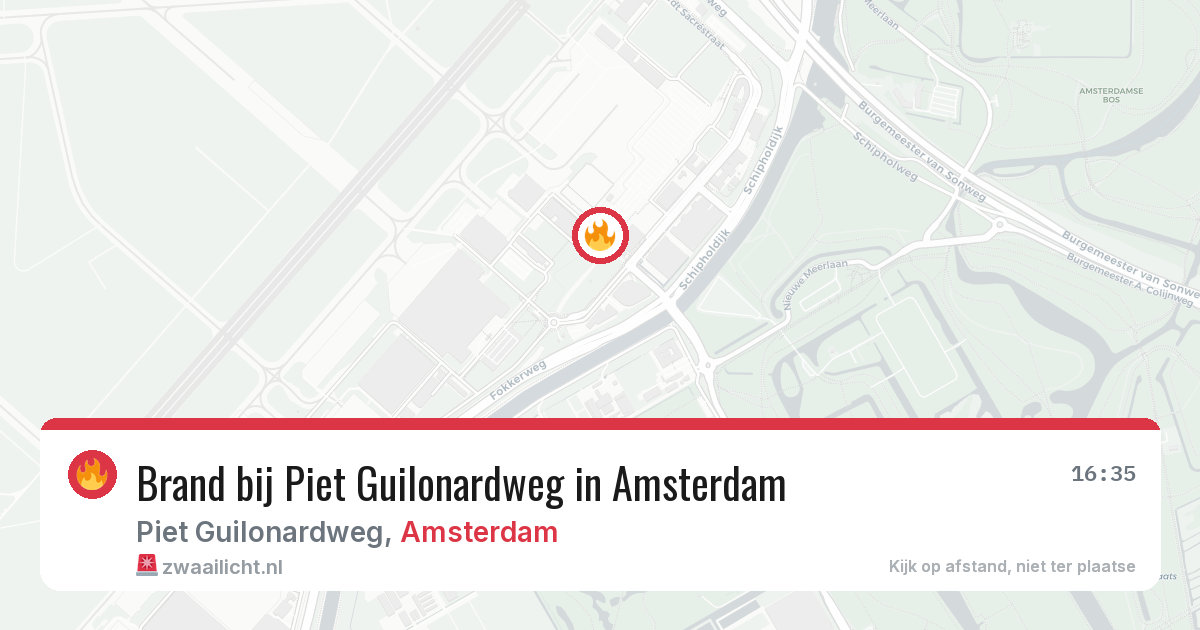 Brand bij Piet Guilonardweg in Amsterdam — 2 aug 2026