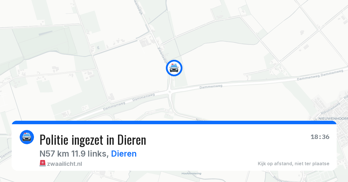 Politie ingezet in Dieren — 14 aug 2026 | 🚨 Zwaailicht.nl