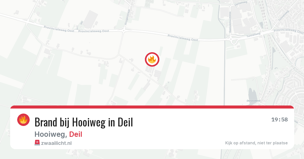 Brand bij Hooiweg in Deil — 21 jul 2026