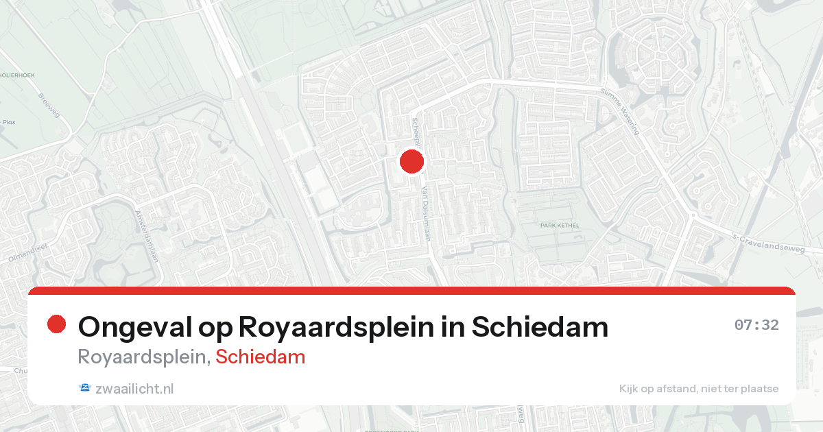 Ongeval op Royaardsplein in Schiedam — 8 feb 2026
