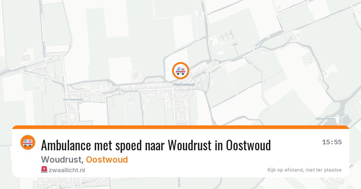 Ambulance met spoed naar Woudrust in Oostwoud — 22 mrt 2026