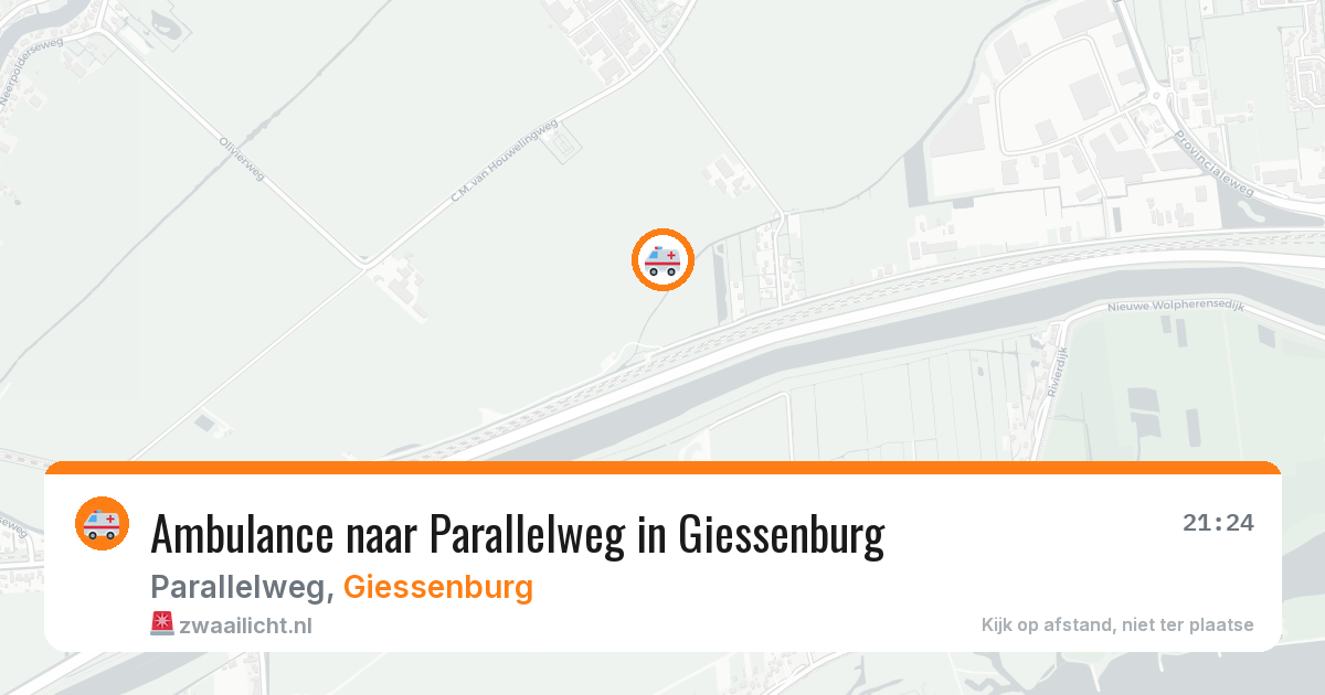 Ambulance naar Parallelweg in Giessenburg — 26 mrt 2026