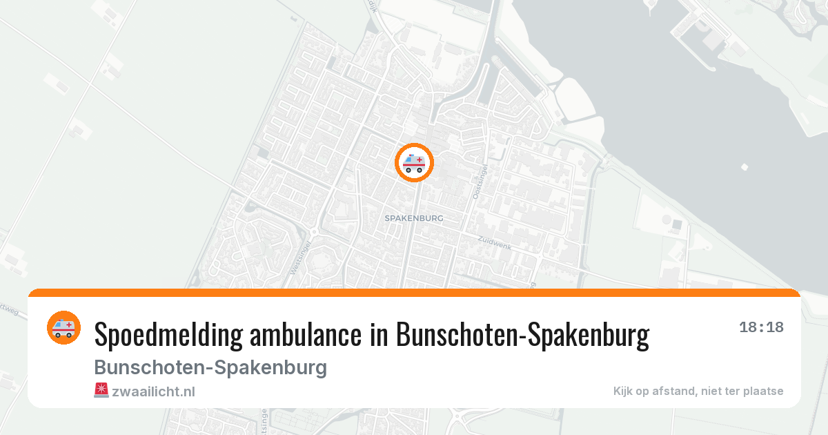 Spoedmelding ambulance in Bunschoten-Spakenburg — 22 jan 2026