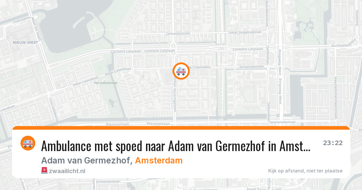 Ambulance met spoed naar Adam van Germezhof in Amsterdam — 13 apr 2026