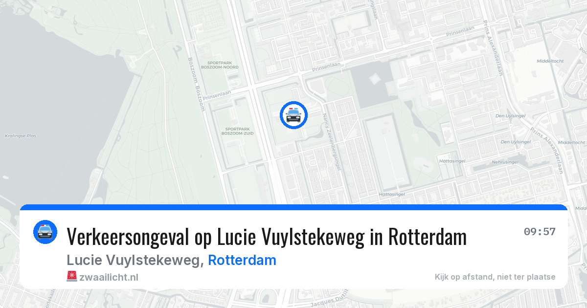 Verkeersongeval op Lucie Vuylstekeweg in Rotterdam — 9 jun 2026