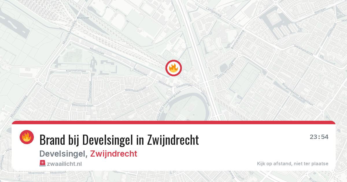 Brand bij Develsingel in Zwijndrecht — 22 apr 2026