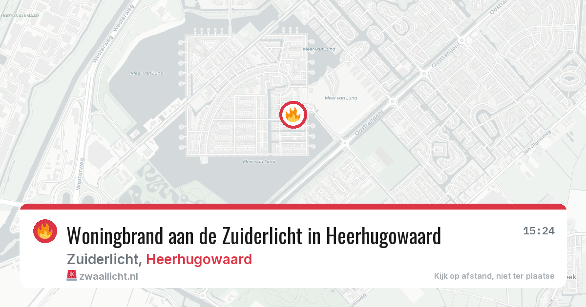 Woningbrand aan de Zuiderlicht in Heerhugowaard — 7 apr 2026