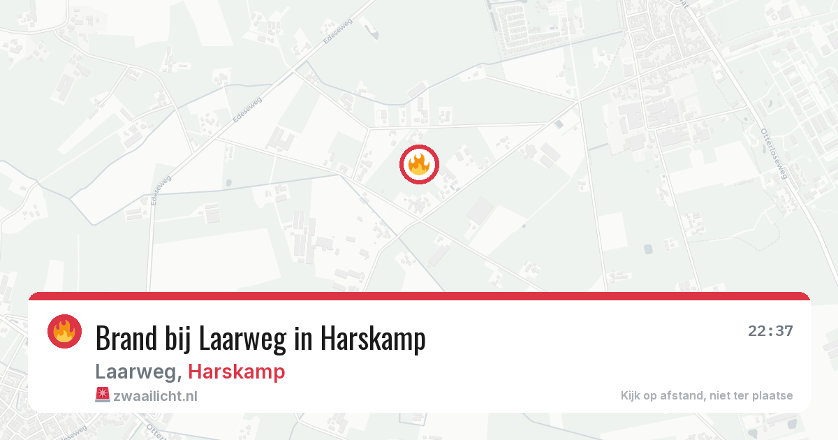 Brand bij Laarweg in Harskamp — 12 aug 2026