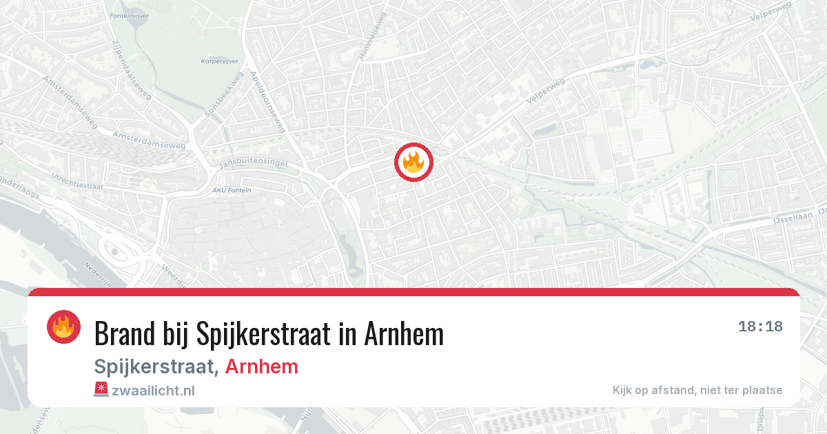 Brand bij Spijkerstraat in Arnhem — 3 jun 2026