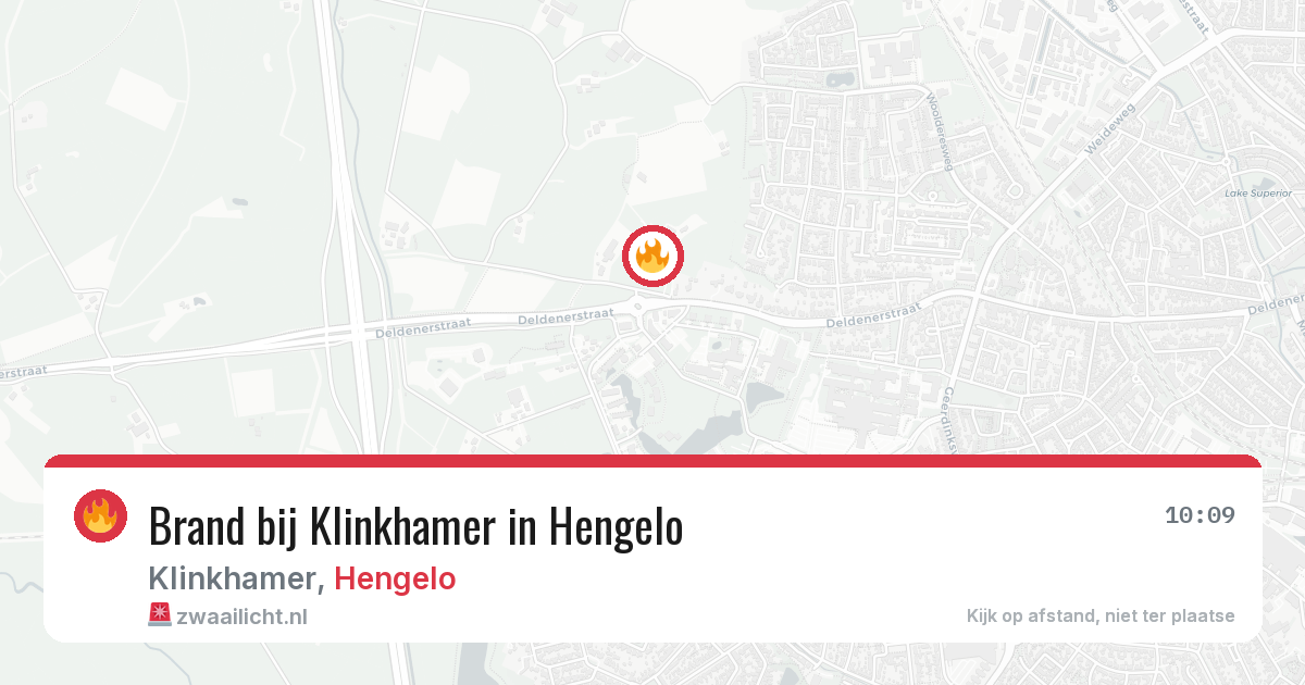 Brand bij Klinkhamer in Hengelo — 16 apr 2026