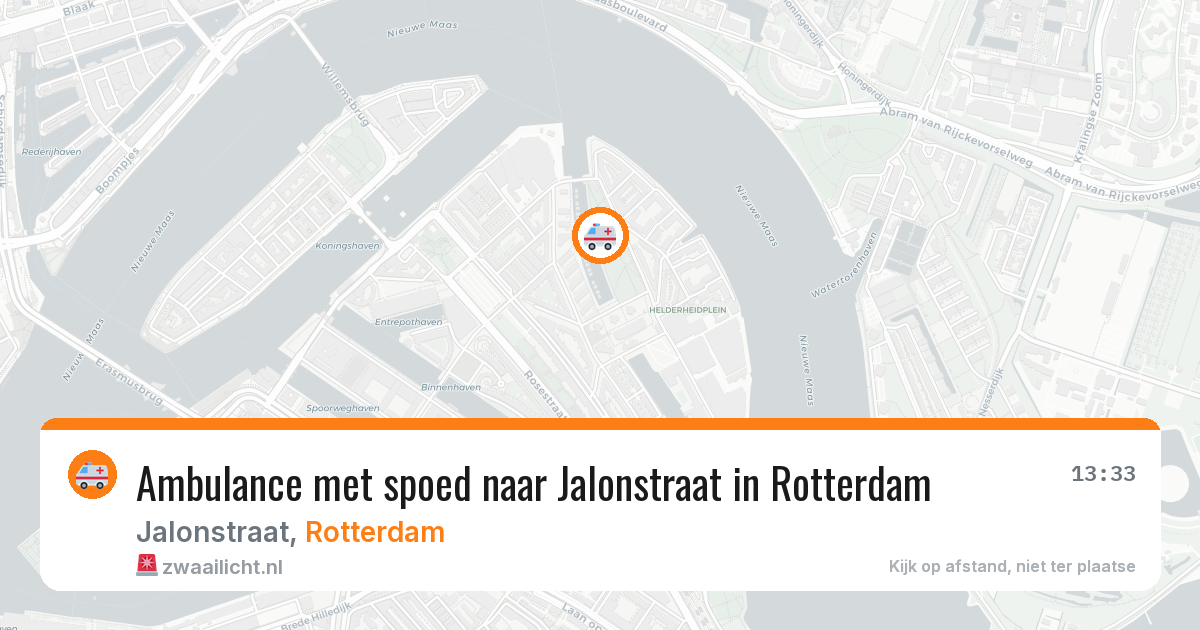 Ambulance met spoed naar Jalonstraat in Rotterdam — 1 aug 2026
