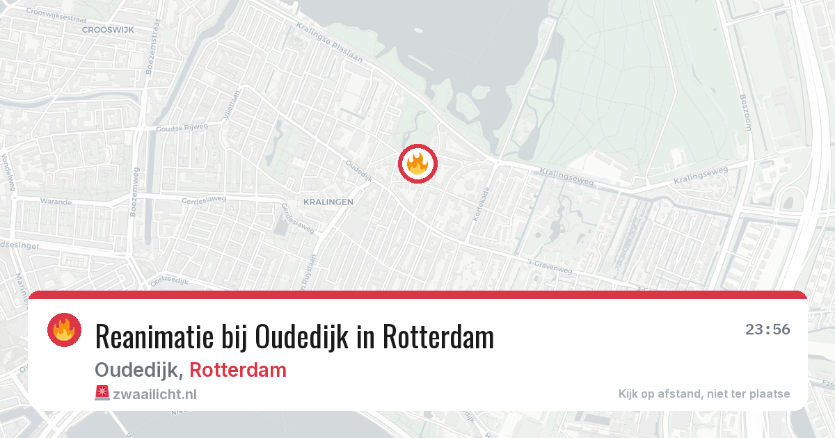 Reanimatie bij Oudedijk in Rotterdam — 5 apr 2026