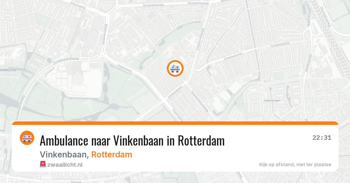 Ambulance naar Vinkenbaan in Rotterdam — 16 mrt 2026