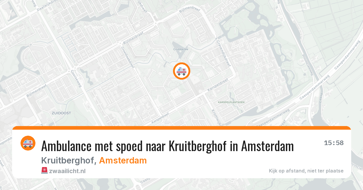 Ambulance met spoed naar Kruitberghof in Amsterdam — 14 mrt 2026