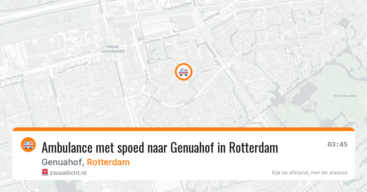 Ambulance met spoed naar Genuahof in Rotterdam — 29 mrt 2026