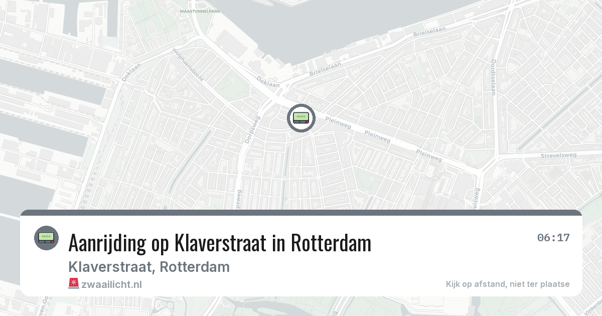 Aanrijding op Klaverstraat in Rotterdam — 12 feb 2026
