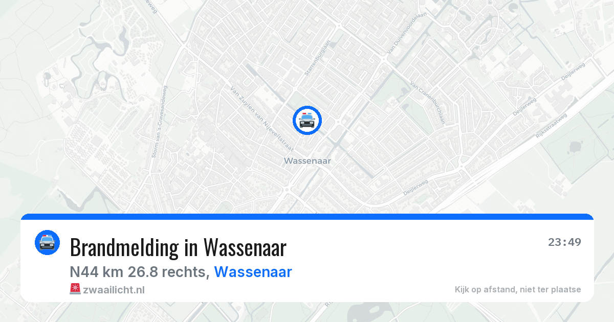 Brandmelding in Wassenaar — 25 mrt 2026