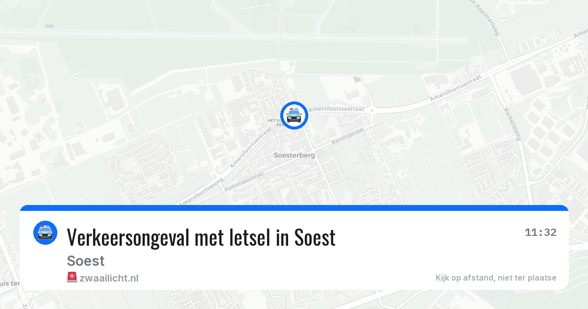 Verkeersongeval met letsel in Soest — 15 mrt 2026