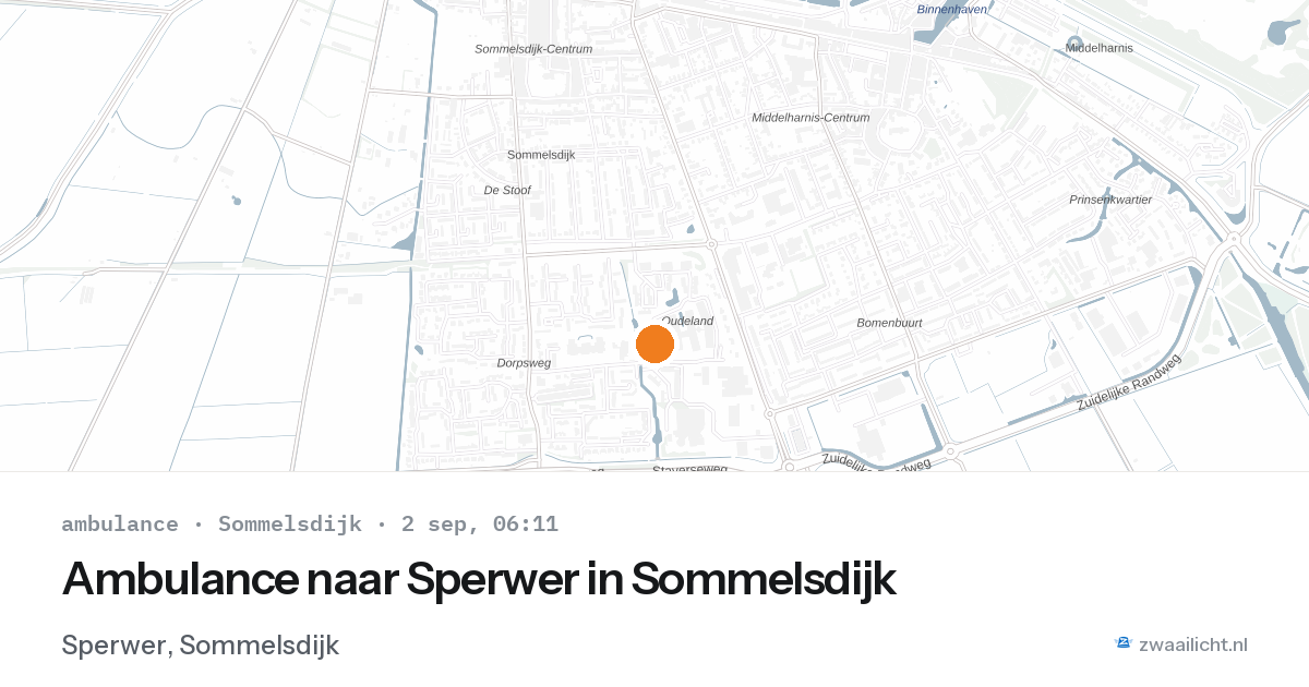 Ambulance naar Sperwer in Sommelsdijk — 2 sep 2026