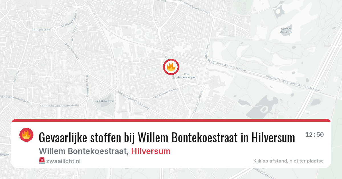 Gevaarlijke stoffen bij Willem Bontekoestraat in Hilversum — 17 mrt 2026