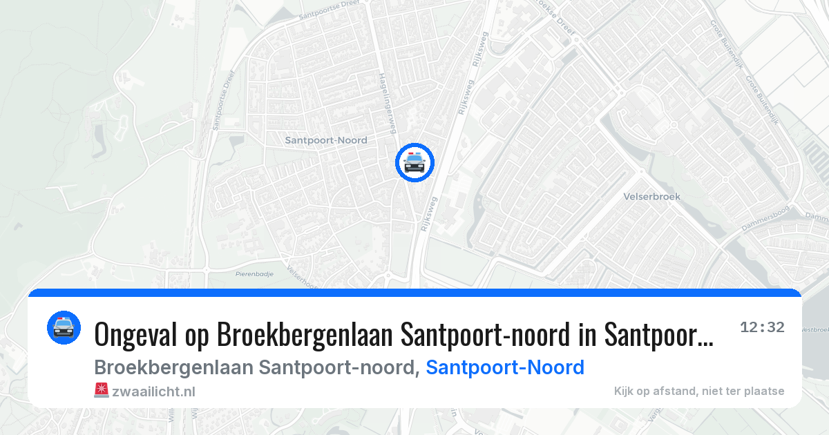 Ongeval op Broekbergenlaan Santpoort-noord in Santpoort-Noord — 10 aug 2026