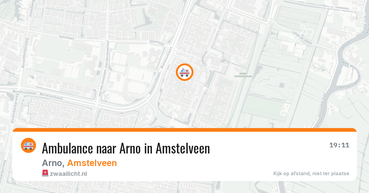 Ambulance naar Arno in Amstelveen — 4 mei 2026