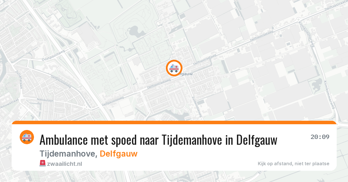 Ambulance met spoed naar Tijdemanhove in Delfgauw — 28 jul 2026