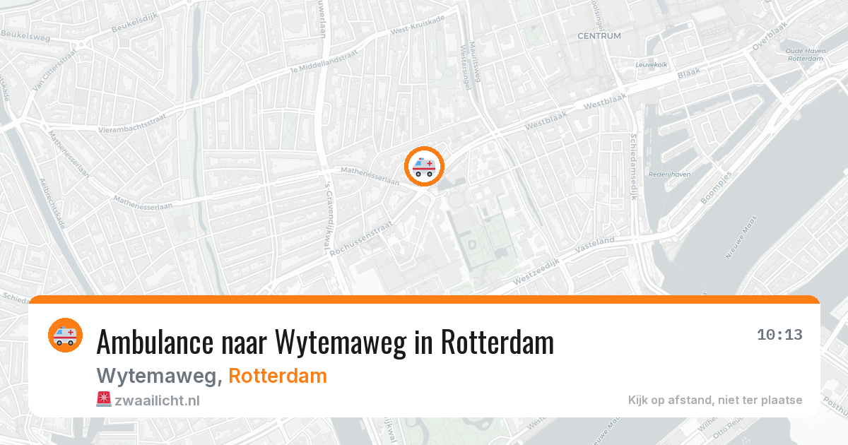 Ambulance naar Wytemaweg in Rotterdam — 11 aug 2026