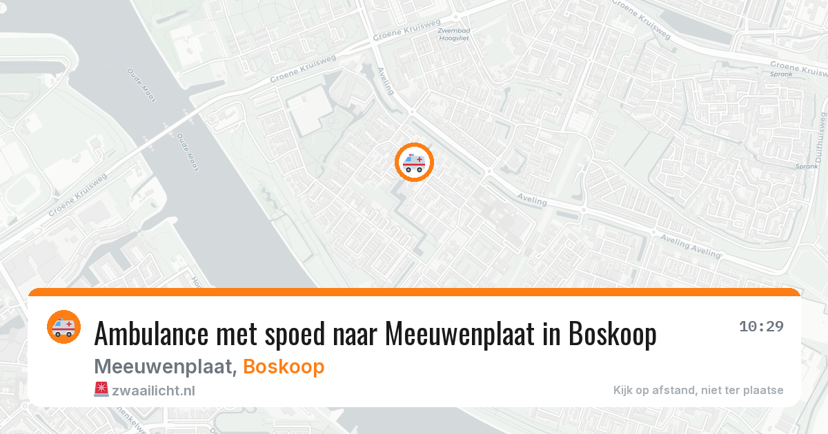 Ambulance met spoed naar Meeuwenplaat in Boskoop — 29 jan 2026