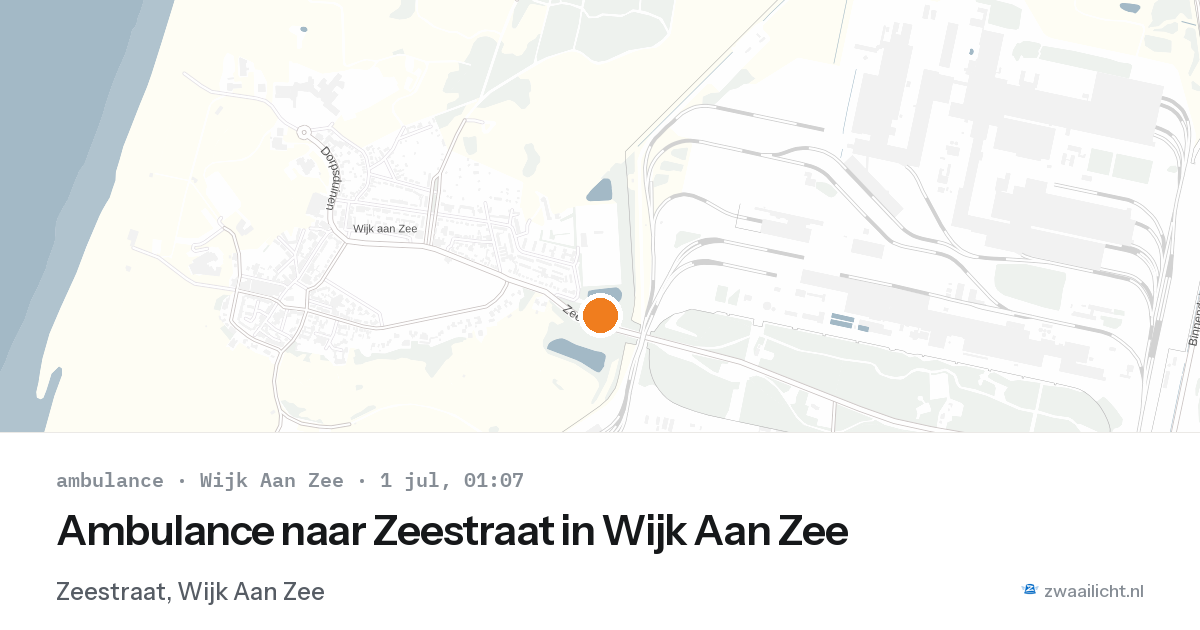 Ambulance naar Zeestraat in Wijk Aan Zee — 30 jun 2026