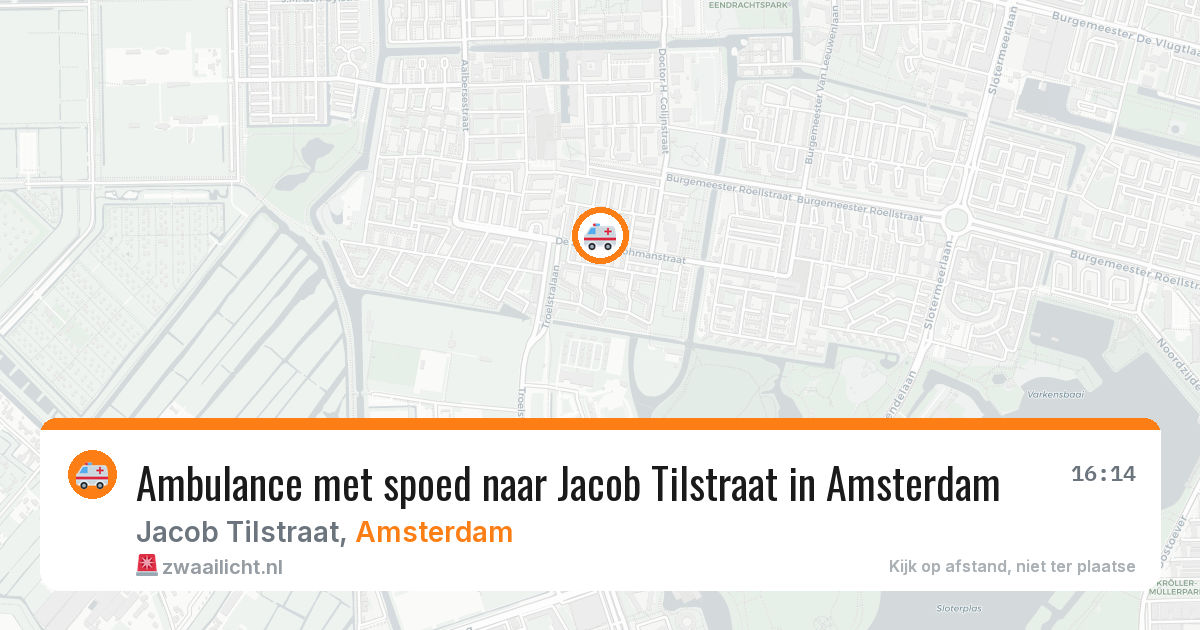 Ambulance met spoed naar Jacob Tilstraat in Amsterdam — 6 aug 2026