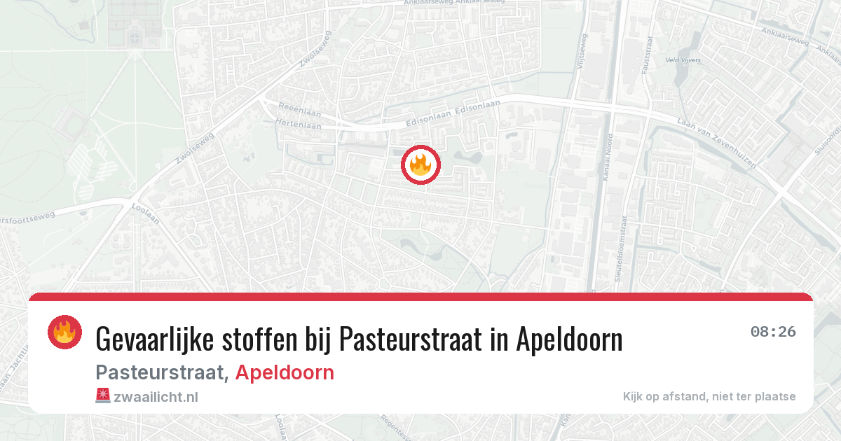 Gevaarlijke stoffen bij Pasteurstraat in Apeldoorn — 22 apr 2026