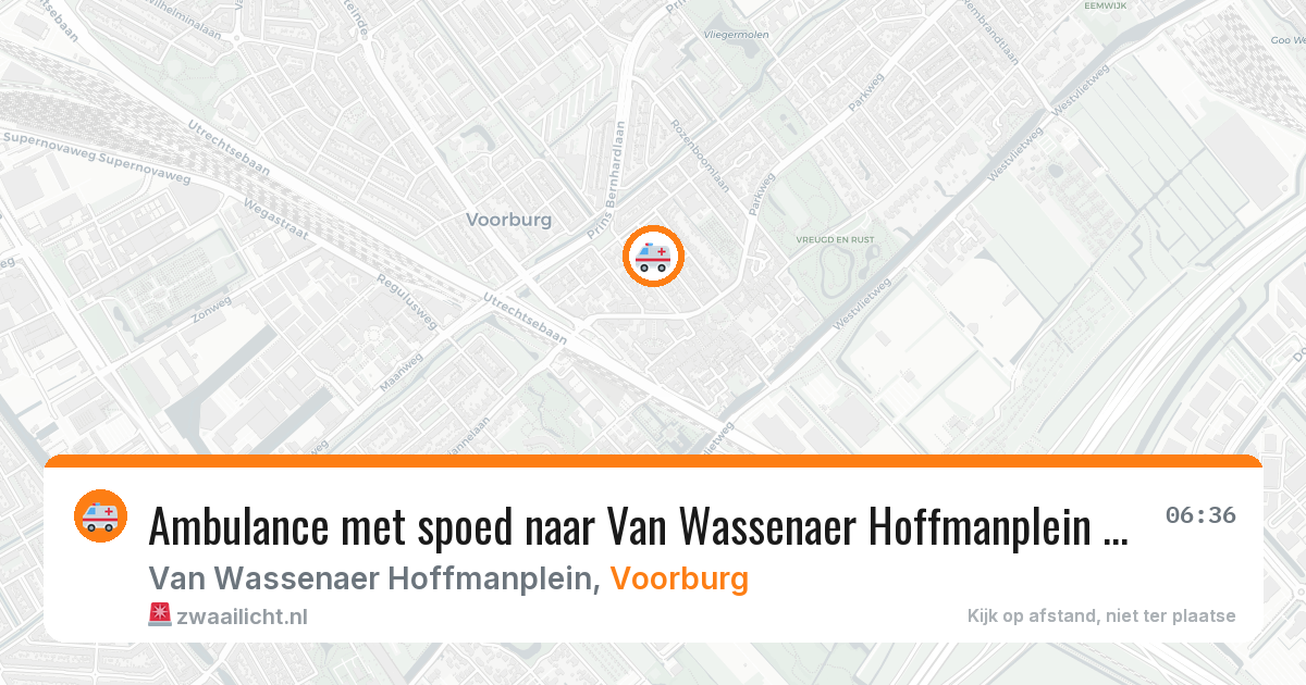 Ambulance met spoed naar Van Wassenaer Hoffmanplein in Voorburg — 1 aug 2026