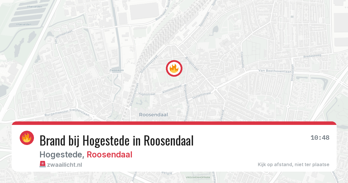 Brand bij Hogestede in Roosendaal — 3 aug 2026