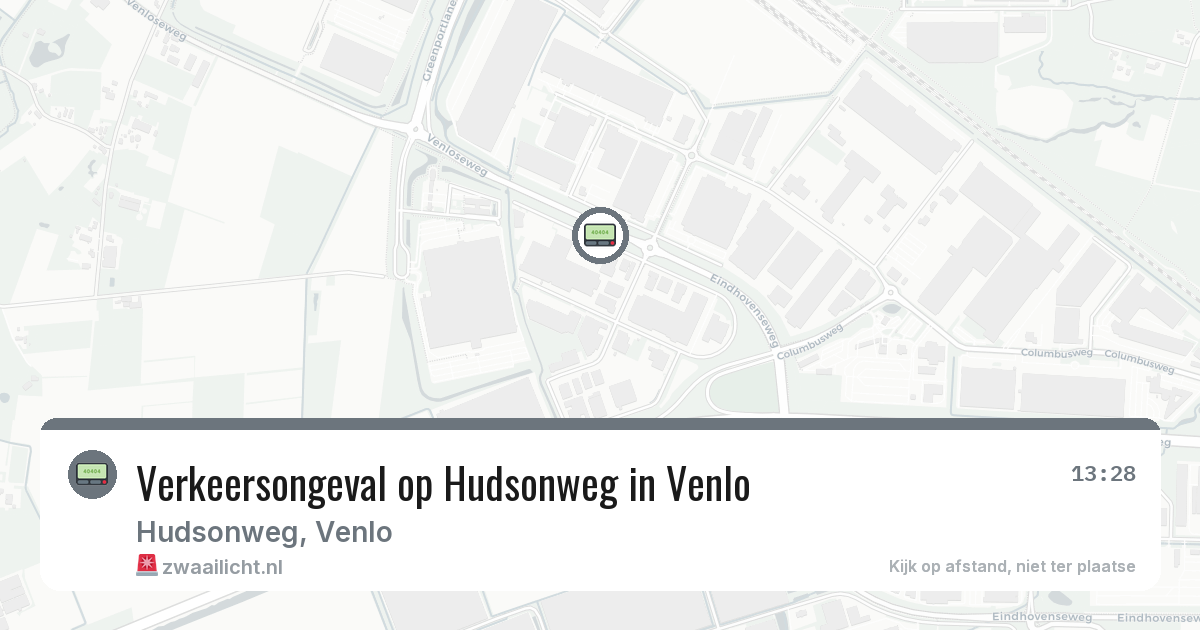 Verkeersongeval op Hudsonweg in Venlo — 19 mrt 2026