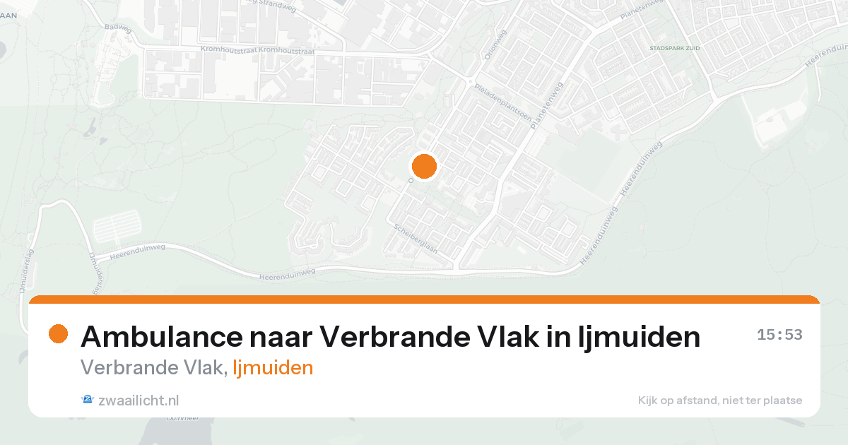 Ambulance naar Verbrande Vlak in Ijmuiden — 20 aug 2026