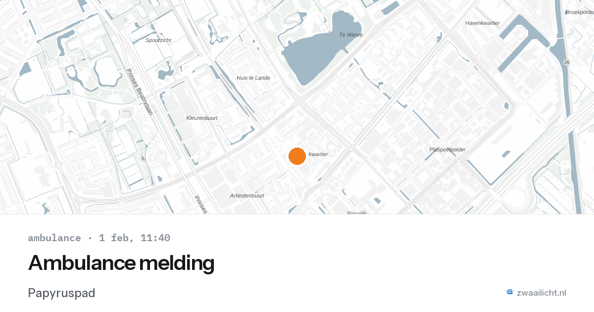 Ambulance melding — 1 feb 2026