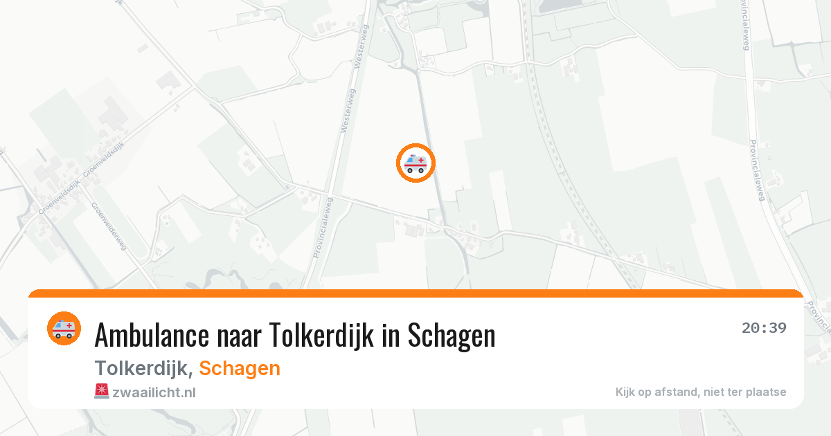 Ambulance naar Tolkerdijk in Schagen — 1 jul 2026
