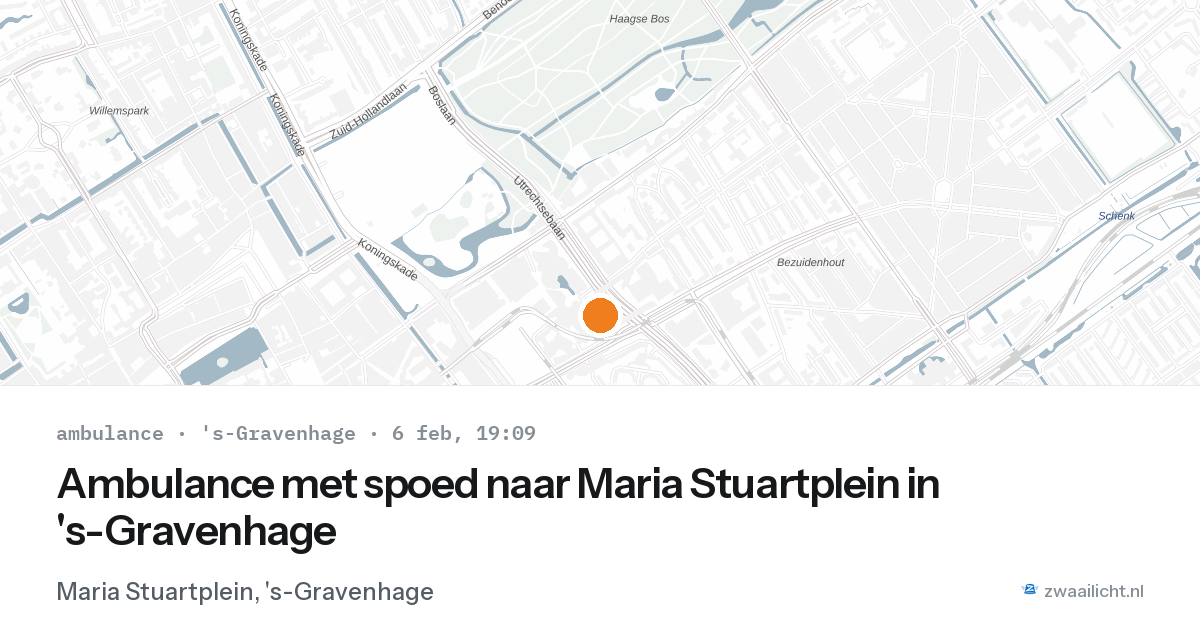 Ambulance met spoed naar Maria Stuartplein in 's-Gravenhage — 6 feb 2026
