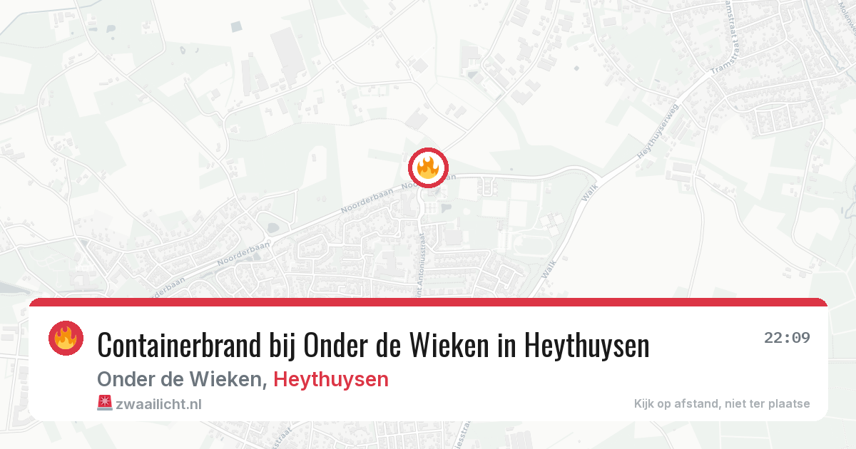Containerbrand bij Onder de Wieken in Heythuysen — 8 jul 2026
