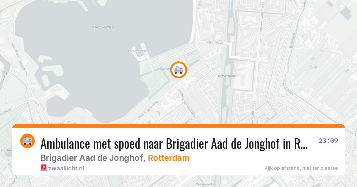 Ambulance met spoed naar Brigadier Aad de Jonghof in Rotterdam — 29 mrt 2026