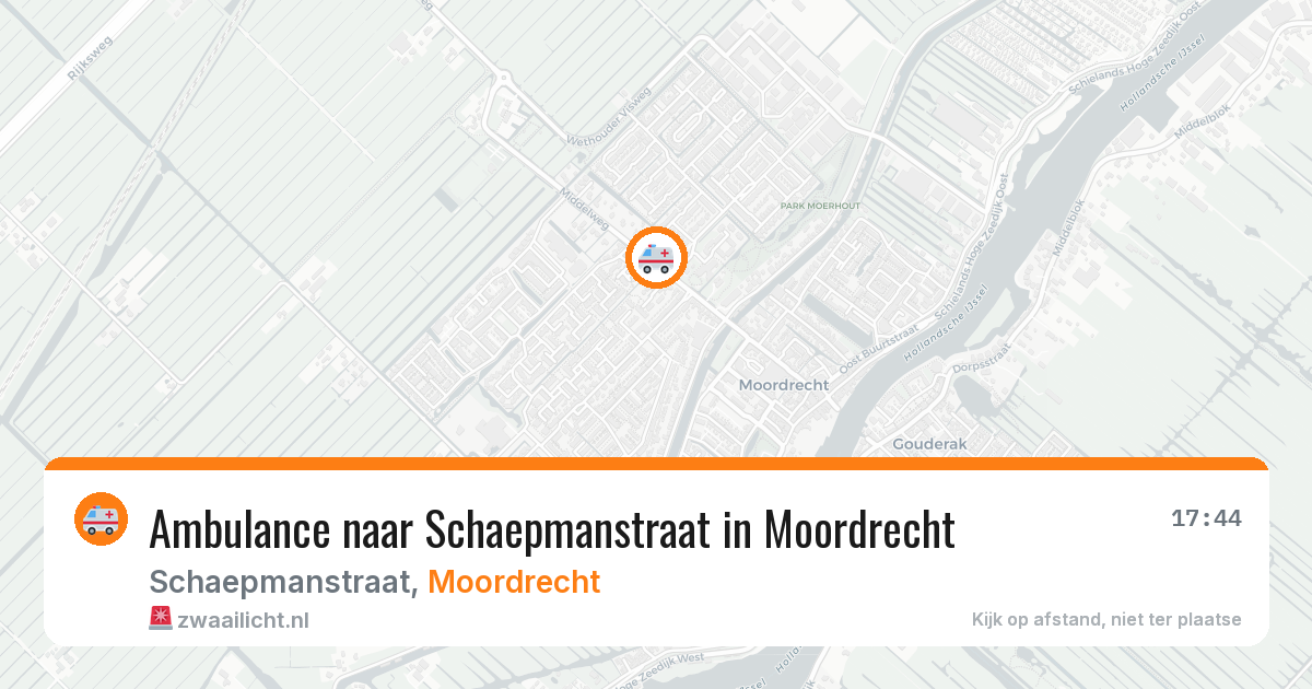 Ambulance naar Schaepmanstraat in Moordrecht — 30 jun 2026
