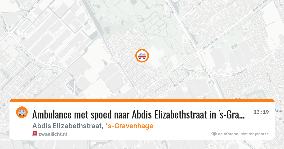 Ambulance met spoed naar Abdis Elizabethstraat in 's-Gravenhage — 29 jan 2026